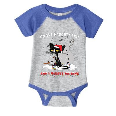 On The Naughty List And I Regret Nothing Gift Infant Baby Jersey Bodysuit