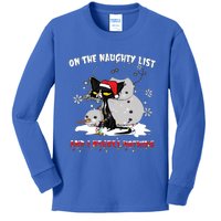 On The Naughty List And I Regret Nothing Gift Kids Long Sleeve Shirt