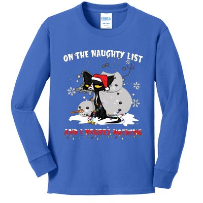 On The Naughty List And I Regret Nothing Gift Kids Long Sleeve Shirt