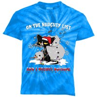 On The Naughty List And I Regret Nothing Gift Kids Tie-Dye T-Shirt