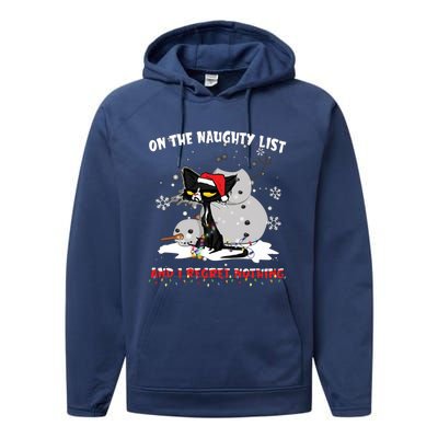 On The Naughty List And I Regret Nothing Gift Performance Fleece Hoodie