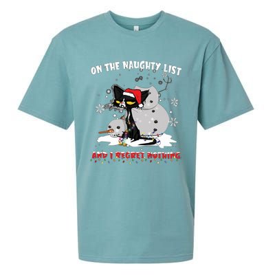 On The Naughty List And I Regret Nothing Gift Sueded Cloud Jersey T-Shirt