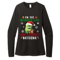 On The Naughty List And I Regret Nothing Cat Christmas Lover Womens CVC Long Sleeve Shirt