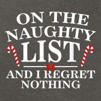 On The Naughty List And I Regret Nothing Funny Xmas Shirt Cotton Canvas Backpack