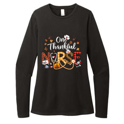 One Thankful Nurse Turkey Stethoscope Thanksgiving Great Gift Womens CVC Long Sleeve Shirt