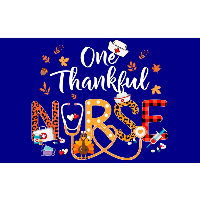 One Thankful Nurse Turkey Stethoscope Thanksgiving Great Gift Bumper Sticker