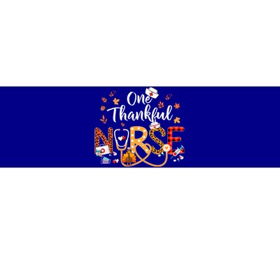 One Thankful Nurse Turkey Stethoscope Thanksgiving Great Gift Bumper Sticker