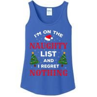 On The Naughty List And I Regret Nothing Gift Ladies Essential Tank