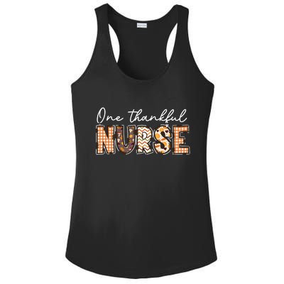 One Thankful Nurse Thanksgiving Ladies PosiCharge Competitor Racerback Tank