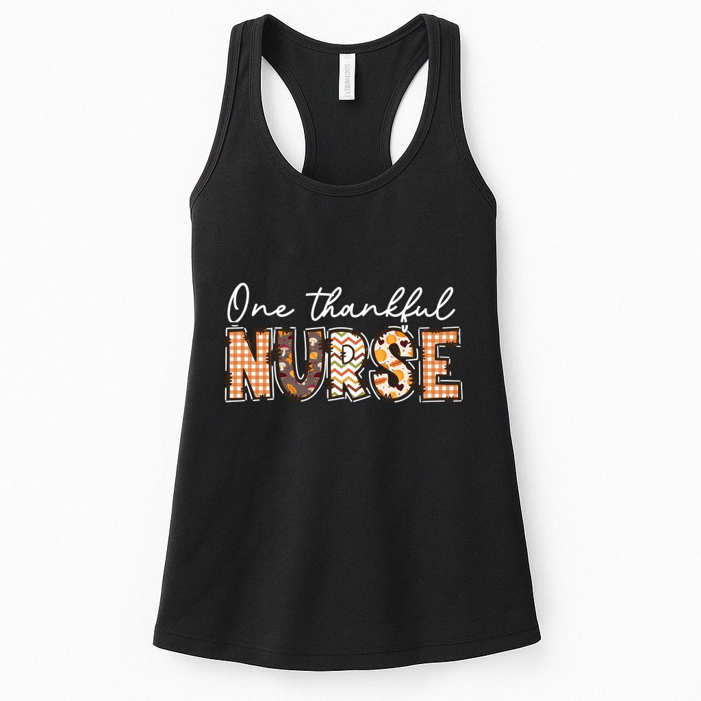 One Thankful Nurse Thanksgiving Womens Tank Top