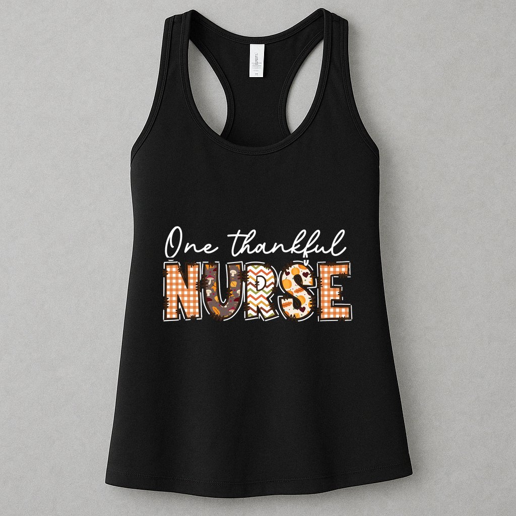 One Thankful Nurse Thanksgiving Womens Tank Top
