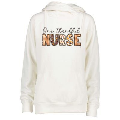 One Thankful Nurse Thanksgiving Womens Funnel Neck Pullover Hood