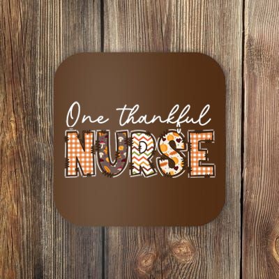 One Thankful Nurse Thanksgiving Coaster