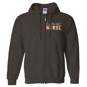 One Thankful Nurse Thanksgiving Full Zip Hoodie