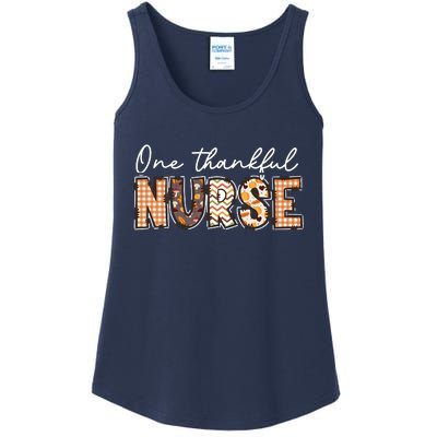 One Thankful Nurse Thanksgiving Ladies Essential Tank