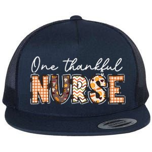 One Thankful Nurse Thanksgiving Flat Bill Trucker Hat