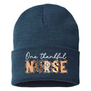 One Thankful Nurse Thanksgiving Sustainable Knit Beanie