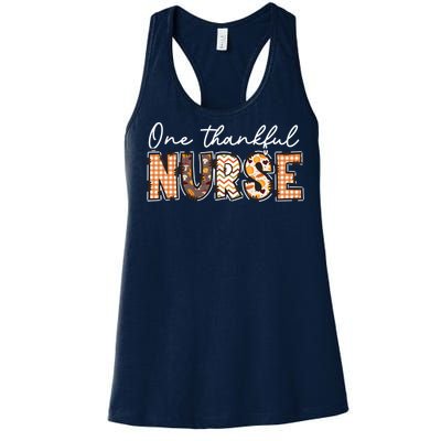 One Thankful Nurse Thanksgiving Women's Racerback Tank