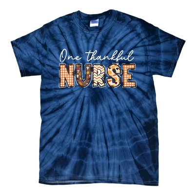 One Thankful Nurse Thanksgiving Tie-Dye T-Shirt