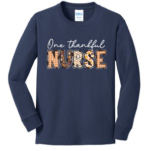 One Thankful Nurse Thanksgiving Kids Long Sleeve Shirt