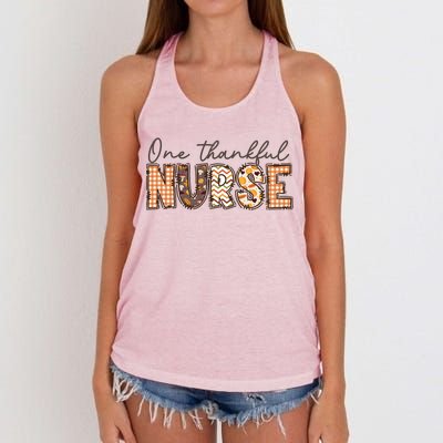 One Thankful Nurse Thanksgiving Women's Knotted Racerback Tank