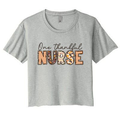 One Thankful Nurse Thanksgiving Women's Crop Top Tee