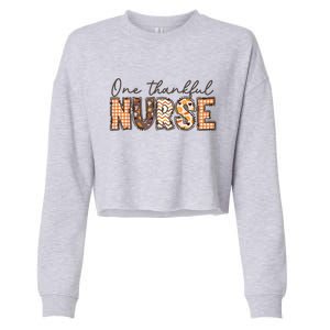 One Thankful Nurse Thanksgiving Cropped Pullover Crew