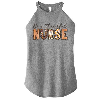 One Thankful Nurse Thanksgiving Women’s Perfect Tri Rocker Tank