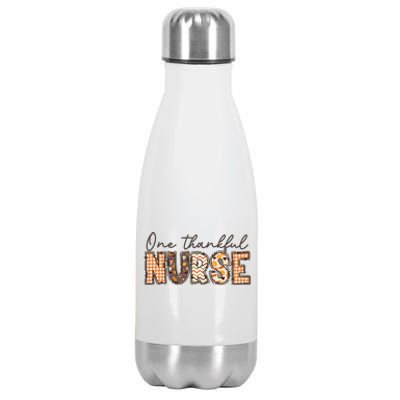 One Thankful Nurse Thanksgiving Stainless Steel Insulated Water Bottle