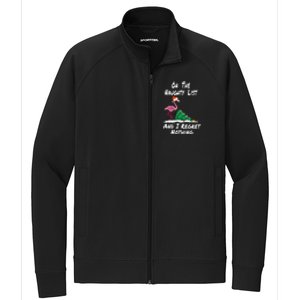 On The Naughty List And I Regret Nothing Flamingo Christmas Cute Gift Stretch Full-Zip Cadet Jacket