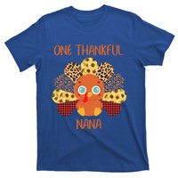 One Thankful Nana Turkey Grandma Family Thanksgiving Day Gift T-Shirt