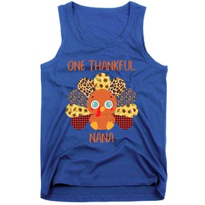 One Thankful Nana Turkey Grandma Family Thanksgiving Day Gift Tank Top