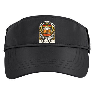 Oktoberfest There's No Such Thing As Too Much Sausage Adult Drive Performance Visor