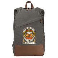 Oktoberfest There's No Such Thing As Too Much Sausage Cotton Canvas Backpack