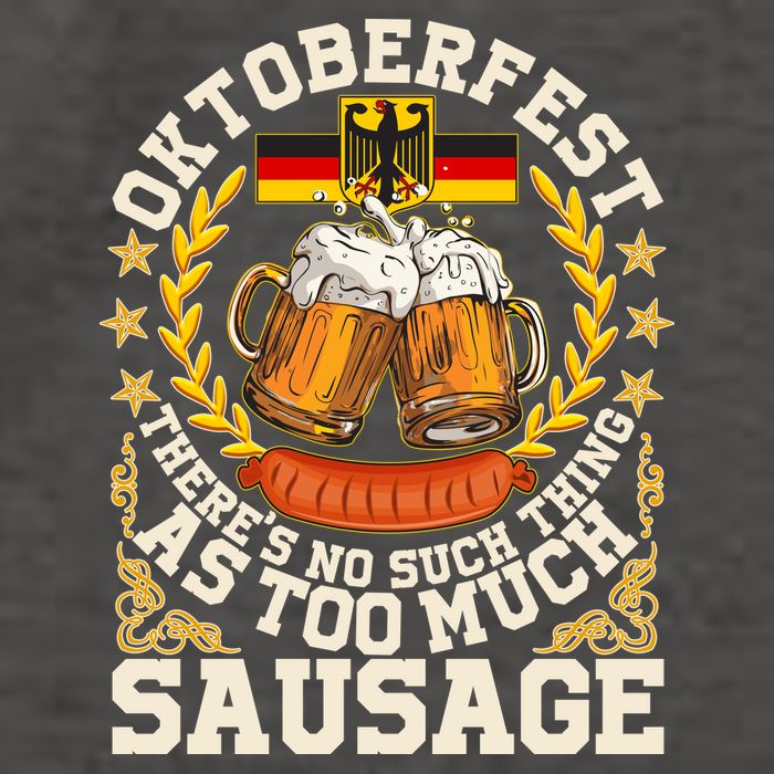 Oktoberfest There's No Such Thing As Too Much Sausage Vector Backpack