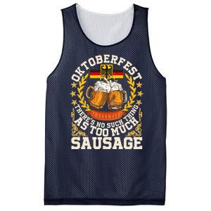 Oktoberfest There's No Such Thing As Too Much Sausage Mesh Reversible Basketball Jersey Tank