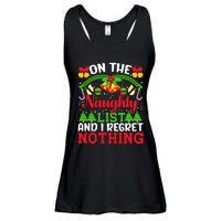 On The Naughty List And I Regret Nothing Christmas 2022 Ladies Essential Flowy Tank