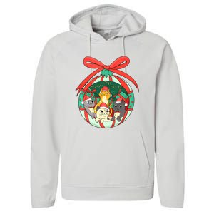 On The Naughty List And I Regret Nothing Cat Christmas Performance Fleece Hoodie