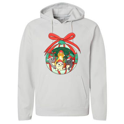 On The Naughty List And I Regret Nothing Cat Christmas Performance Fleece Hoodie