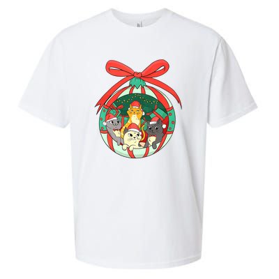 On The Naughty List And I Regret Nothing Cat Christmas Sueded Cloud Jersey T-Shirt