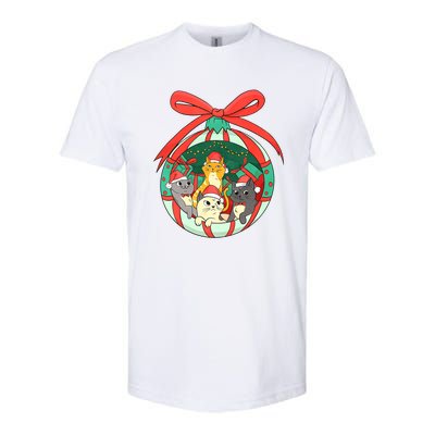 On The Naughty List And I Regret Nothing Cat Christmas Softstyle® CVC T-Shirt