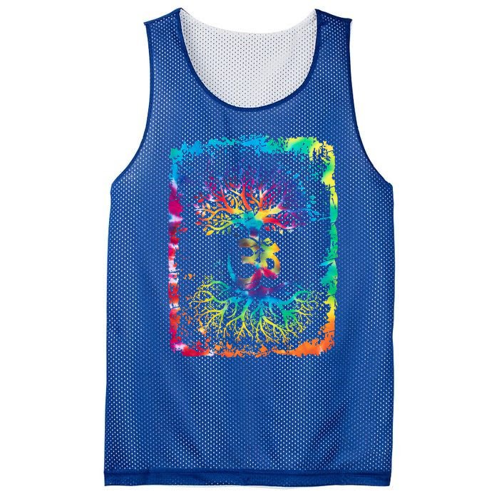 Om Tree Namaste Yoga Meditate Workout Meditation Funny Gift Mesh Reversible Basketball Jersey Tank