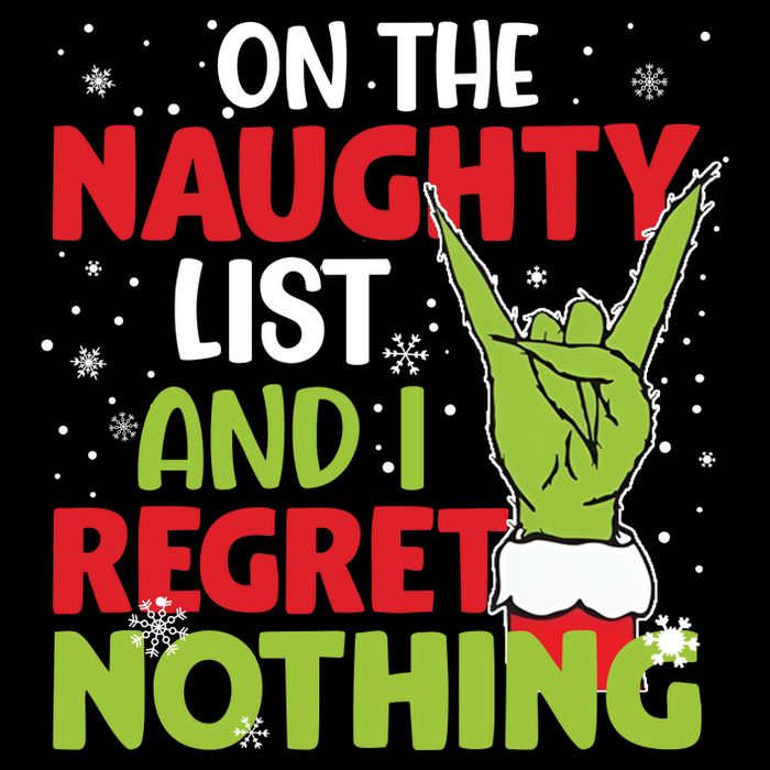 On The Naughty List And I Regret Nothing Funny Christmas Baby Bodysuit
