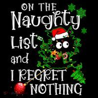 On The Naughty List And I Regret Nothing Xmas Cat Lights Gift Flexfit Unipanel Trucker Cap