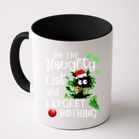 On The Naughty List And I Regret Nothing Xmas Cat Lights Gift Mug