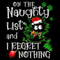 On The Naughty List And I Regret Nothing Xmas Cat Lights Gift Mug