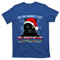 On The Naughty List And I Regret Nothing Cat Christmas Cute Gift T-Shirt