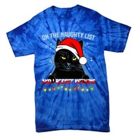 On The Naughty List And I Regret Nothing Cat Christmas Cute Gift Tie-Dye T-Shirt