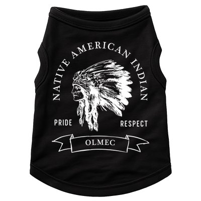 Olmec Tribe Native American Indian Pride Respect Vintage Funny Gift Doggie Tank