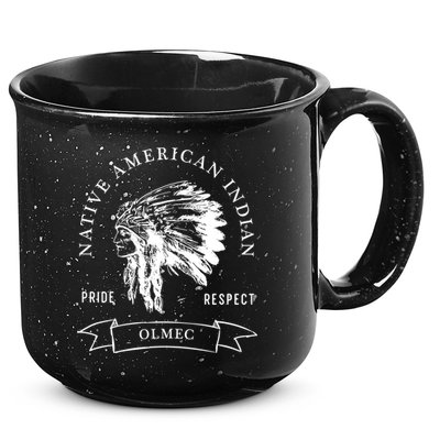 Olmec Tribe Native American Indian Pride Respect Vintage Funny Gift 15oz Campfire Ceramic Mug